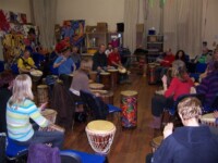 Drum Circle at Jesmond Vale 5th November 2005