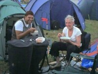 Camping at The Big Green Gathering, Somerset, August 2003