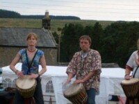 Drummed Up performing at the Redefest music festival, Brigantium, Rochester, Northumberland, 11th August 2007 (Photo Phil Macari)