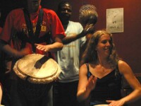 Drummed Up performing at Street Beats, Newcastle, 24th July 2004