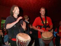 Drummed Up performing at Street Beats, Newcastle, 24th July 2004