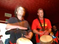 Drummed Up performing at Street Beats, Newcastle, 24th July 2004