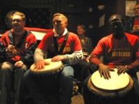 Drummed Up performing at Street Beats, Newcastle, 24th July 2004