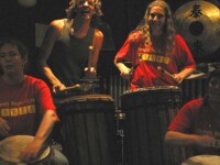 Drummed Up performing at Street Beats, Newcastle, 24th July 2004
